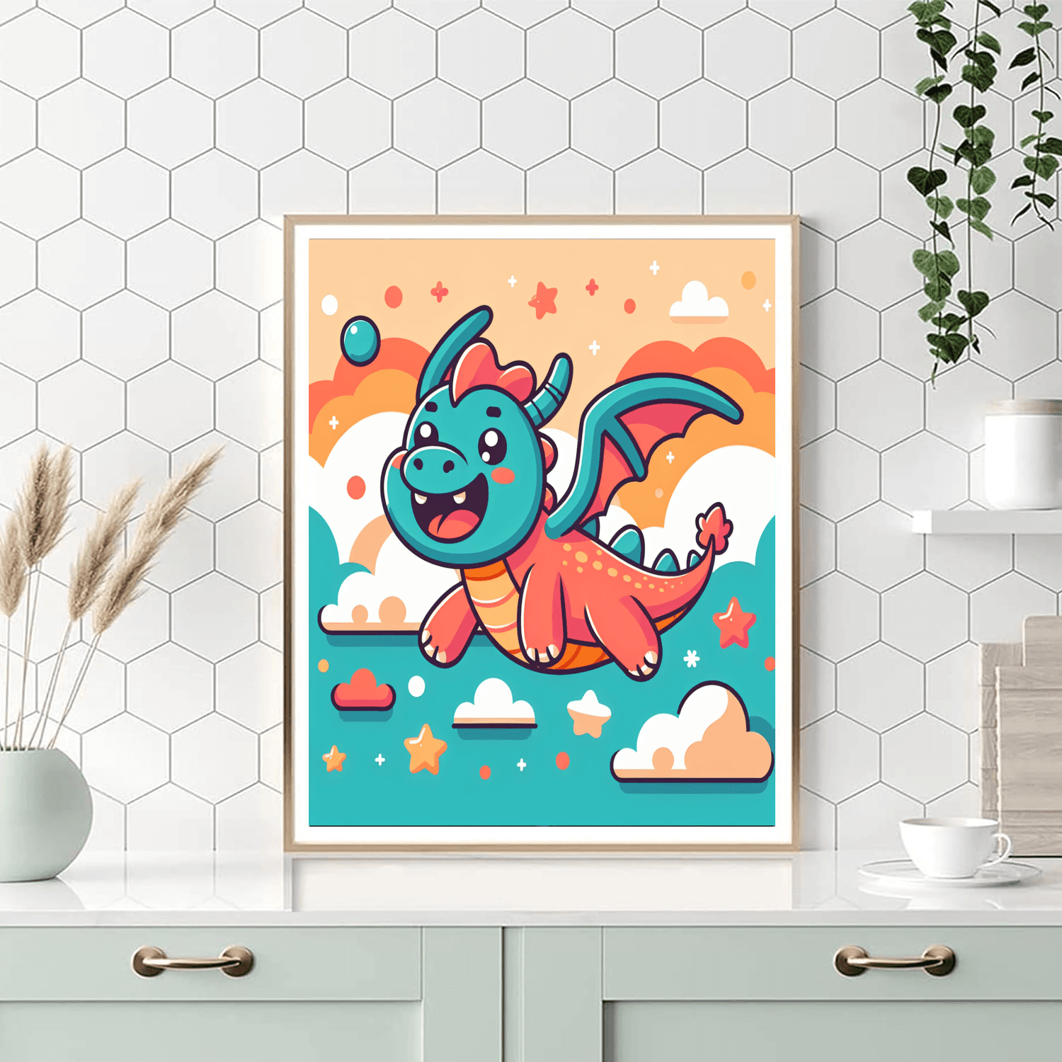 Excited Dragon Paint By Numbers