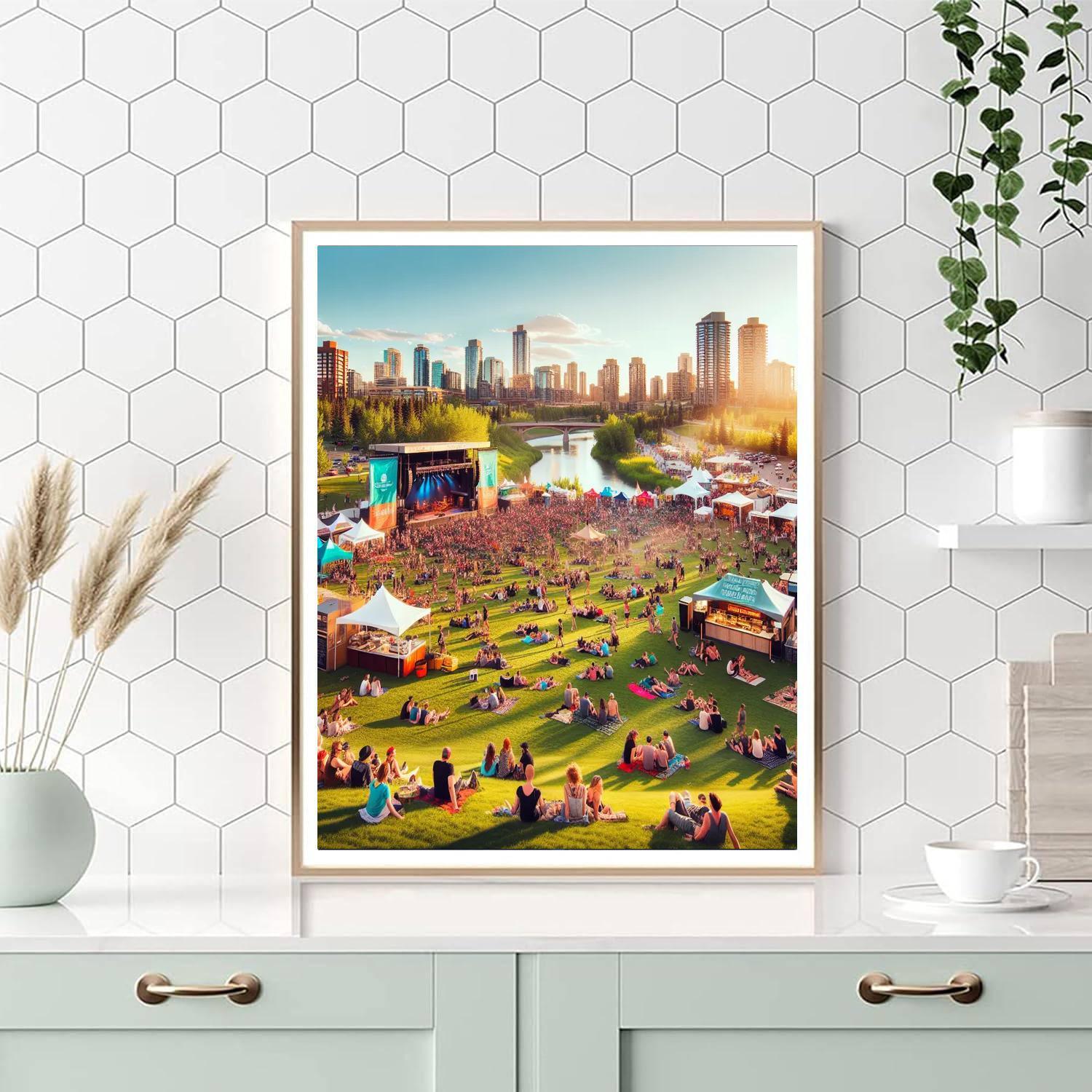 Calgary Folk Music Festival - Calgary Painting By Numbers Kit