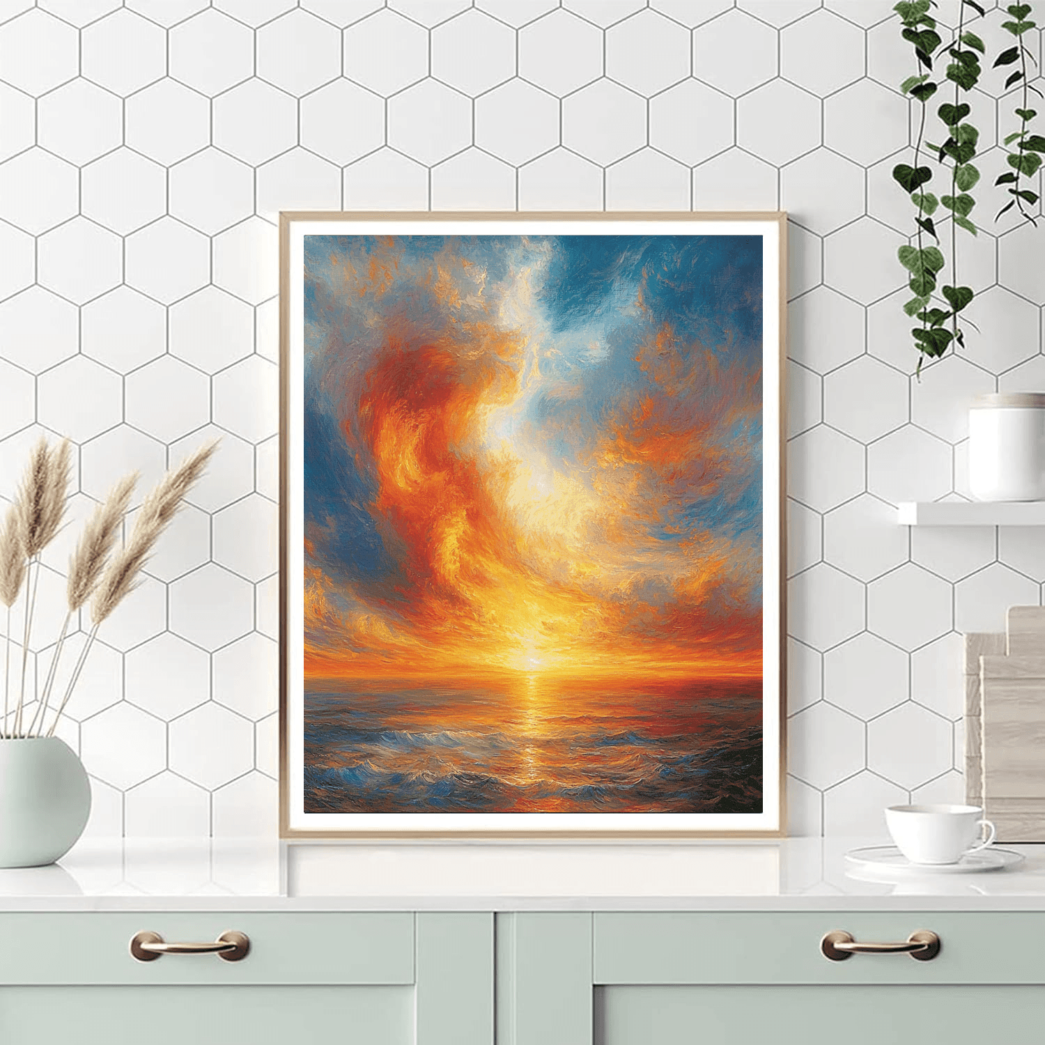 J.M.W. Turner Inspired Ethereal Sky  Paint By Numbers