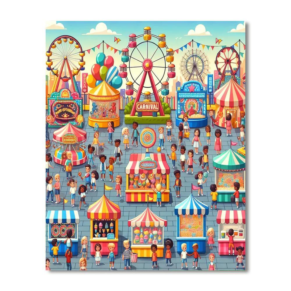 Lively Carnival Extravaganza Paint By Numbers Kits