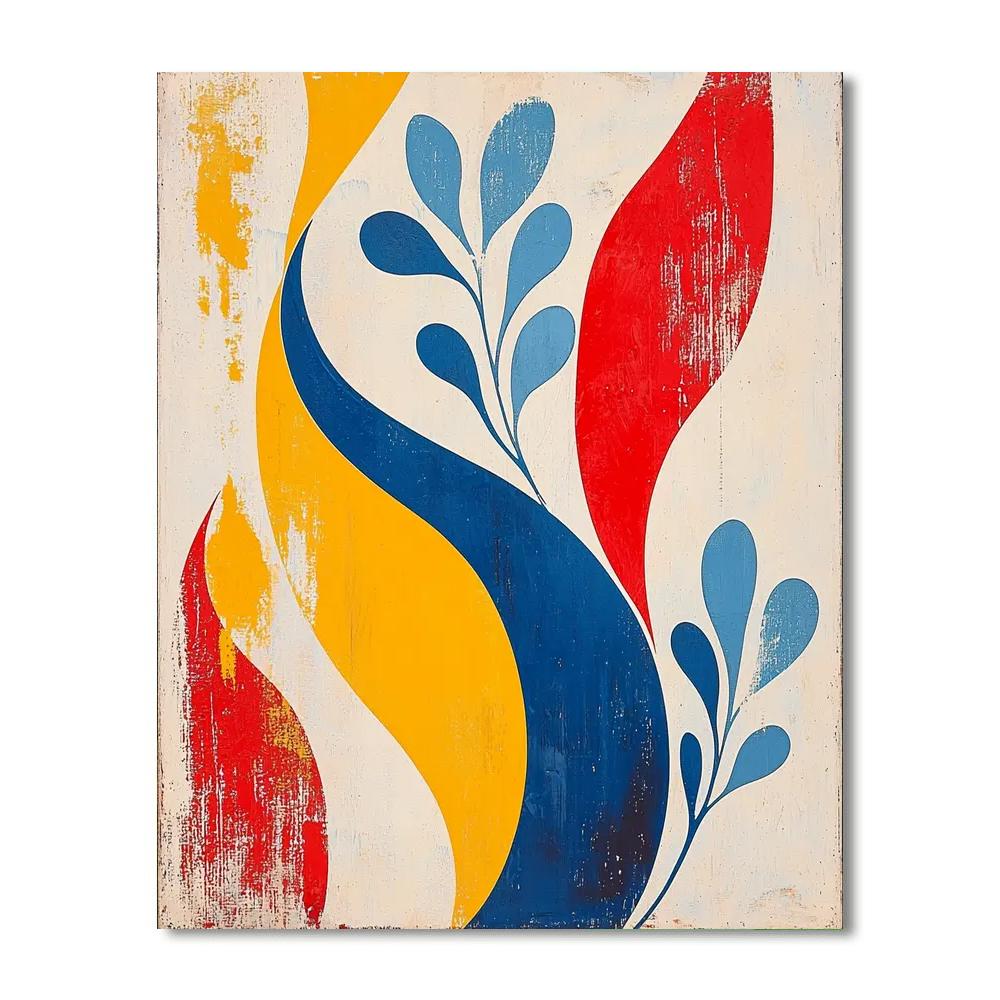 Joan Miró Inspired Organic Abstractions  Number Painting