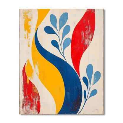 Joan Miró Inspired Organic Abstractions  Number Painting