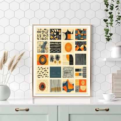 Nandalal Bose Inspired Cultural Patterns Of Life  Painting Number Kit