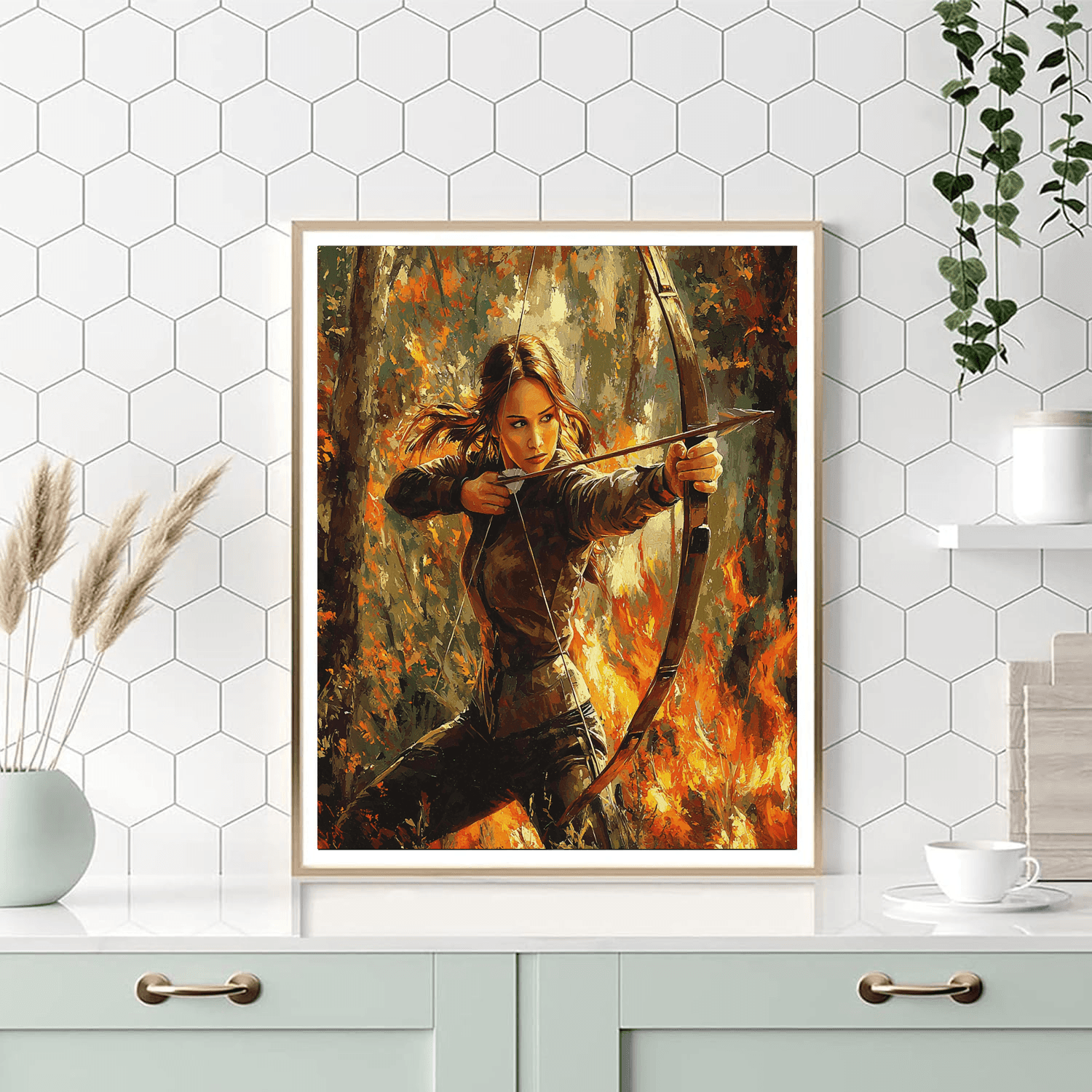 Jennifer Lawrence: Katniss Everdeen's Fiery Rebellion Paint By Number