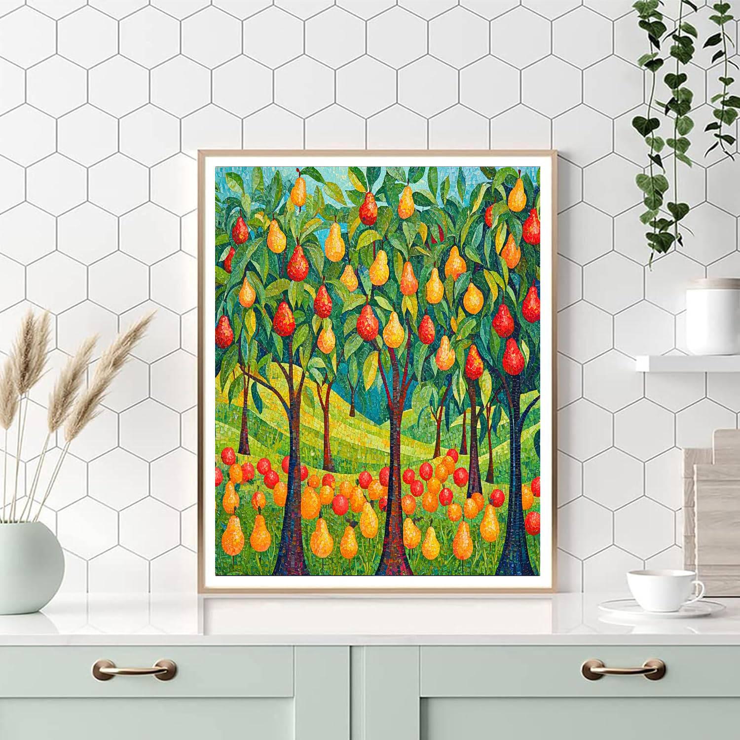 Henri Rousseau Inspired Vivid Colorful Orchards  Paint By Numbers Kits