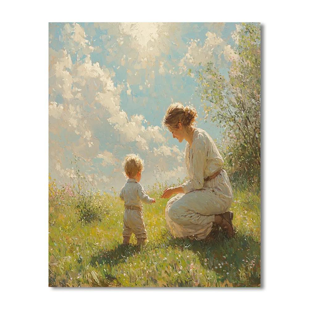 Guiding The Little Steps Number Painting