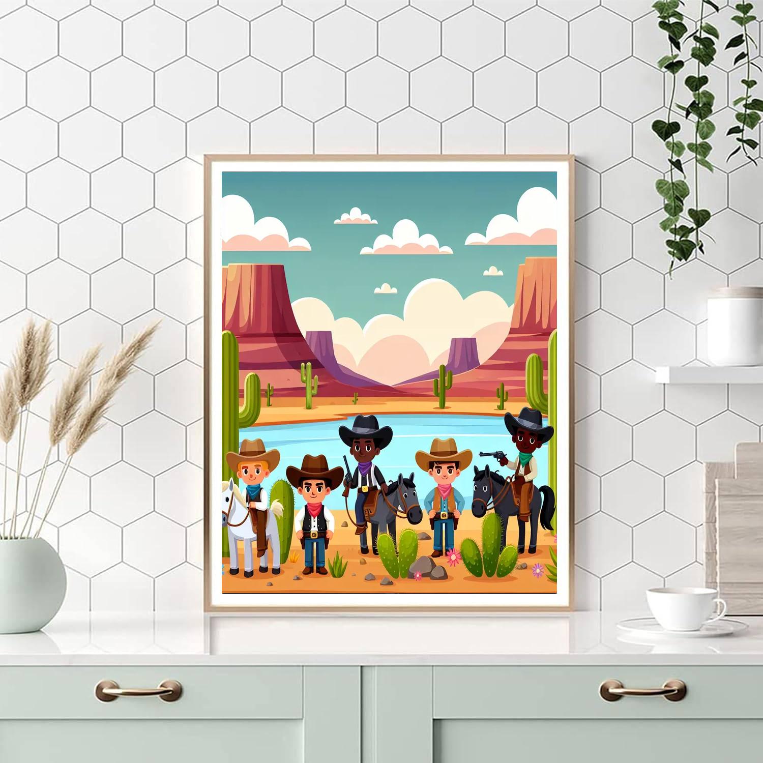Pioneer's Western Adventure Painting Number Kit