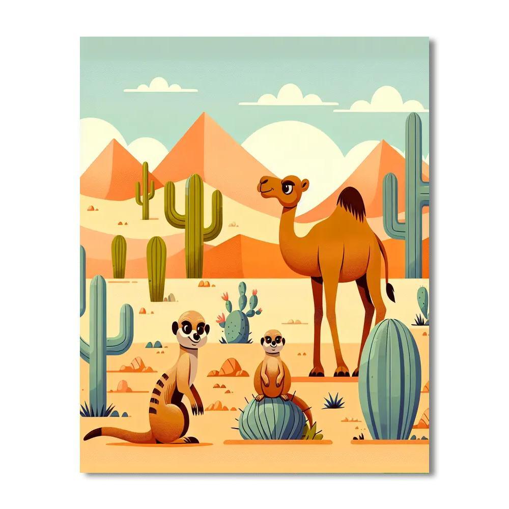 Desert Safari Journey Painting By Numbers Kit