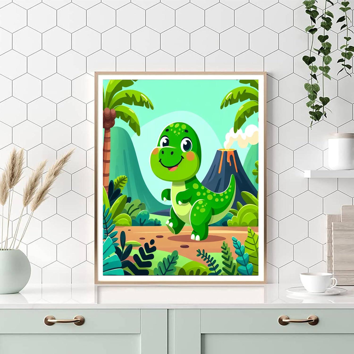 Mystic Dinosaur Expedition DIY Paint By Numbers
