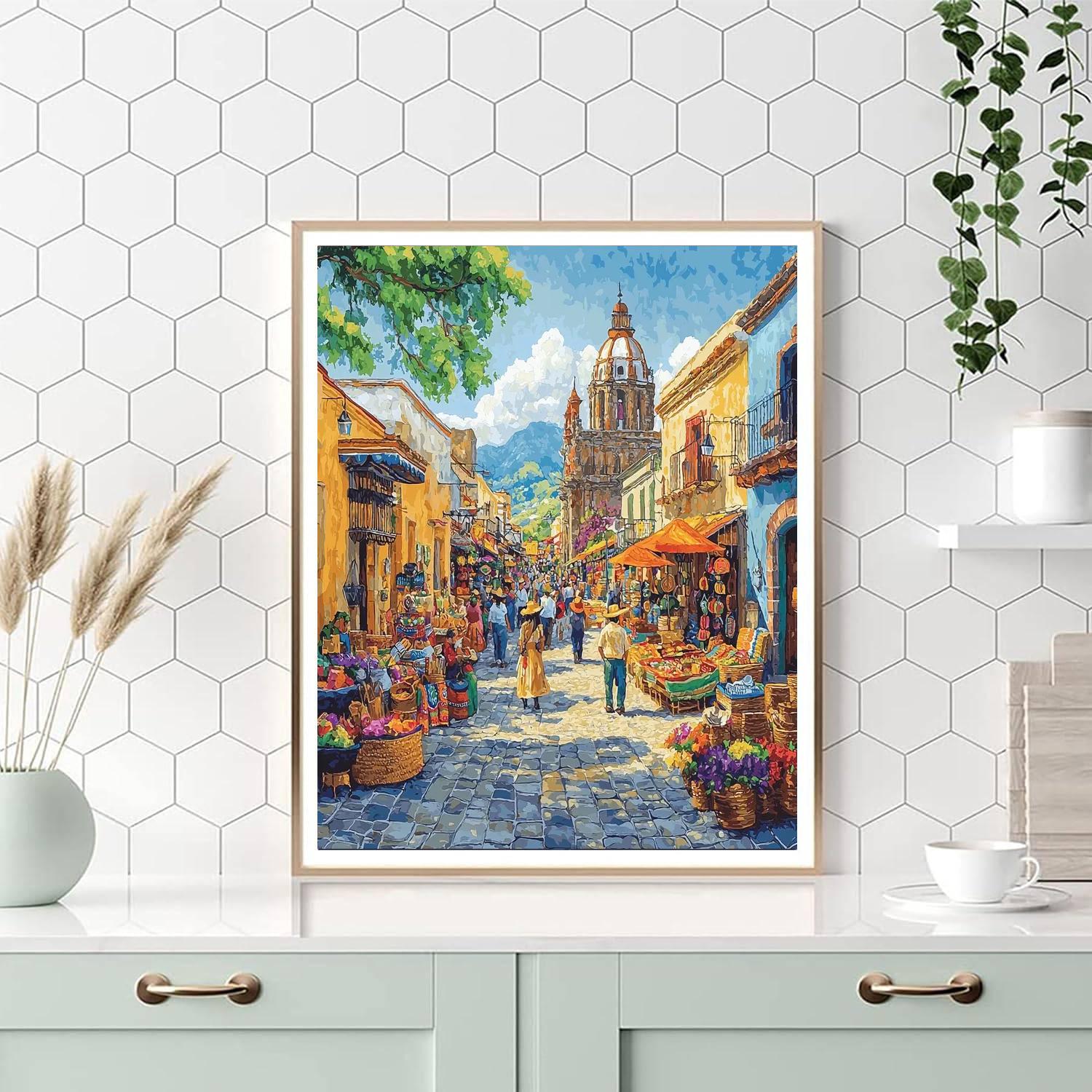 Oaxaca City Numbered Painting Kits