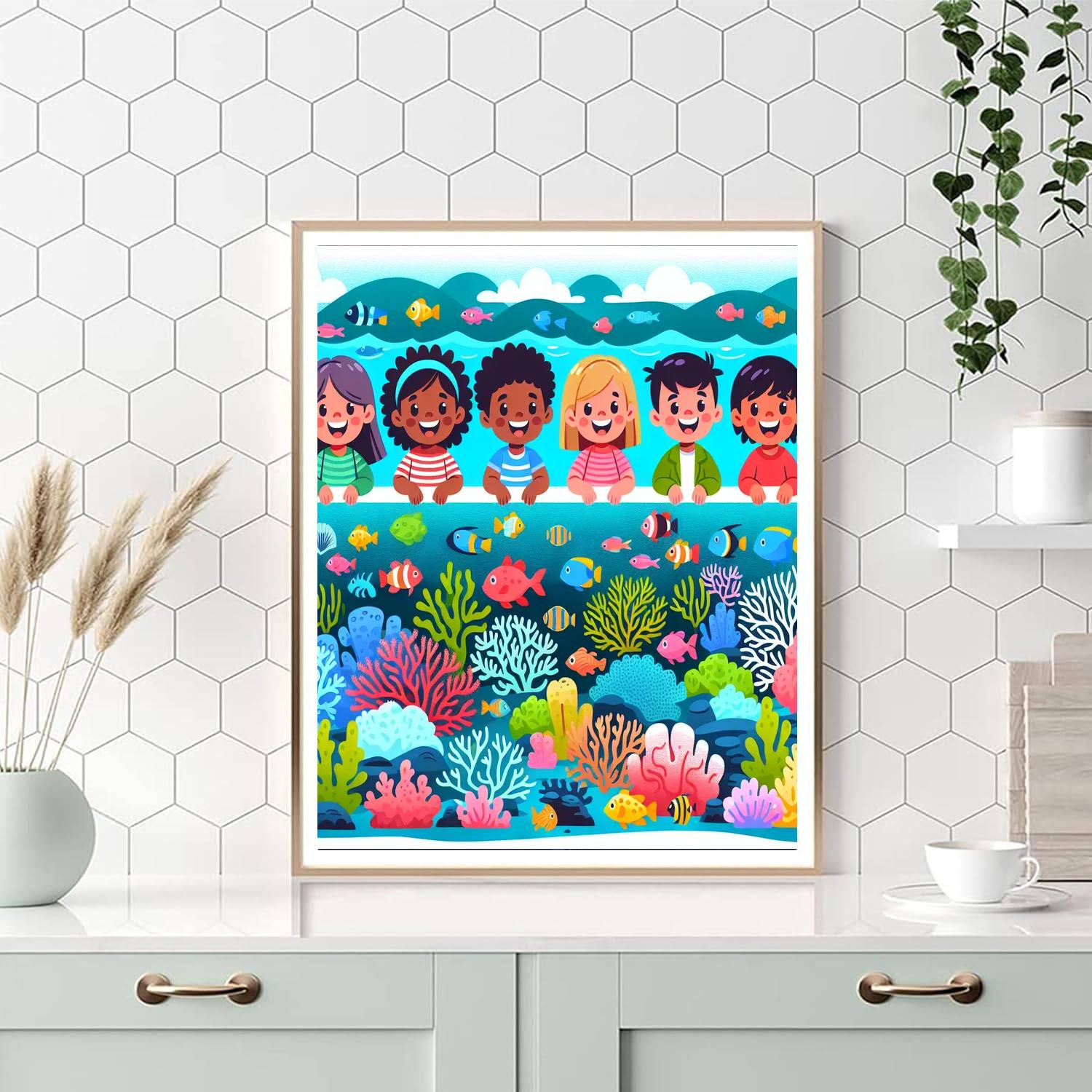 Coral Reef Journey Number Painting