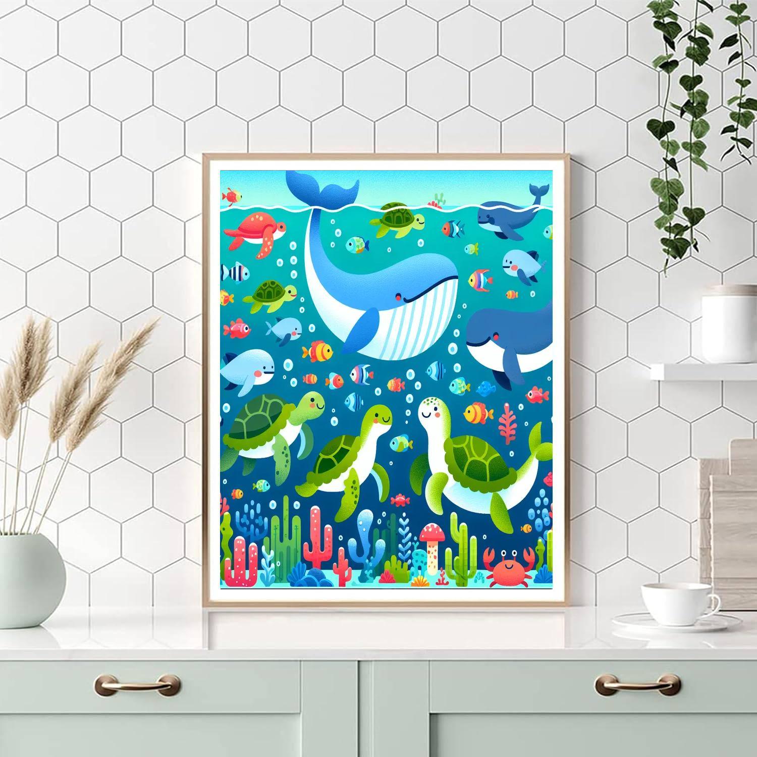 Friendly Ocean Giants Paint By Color