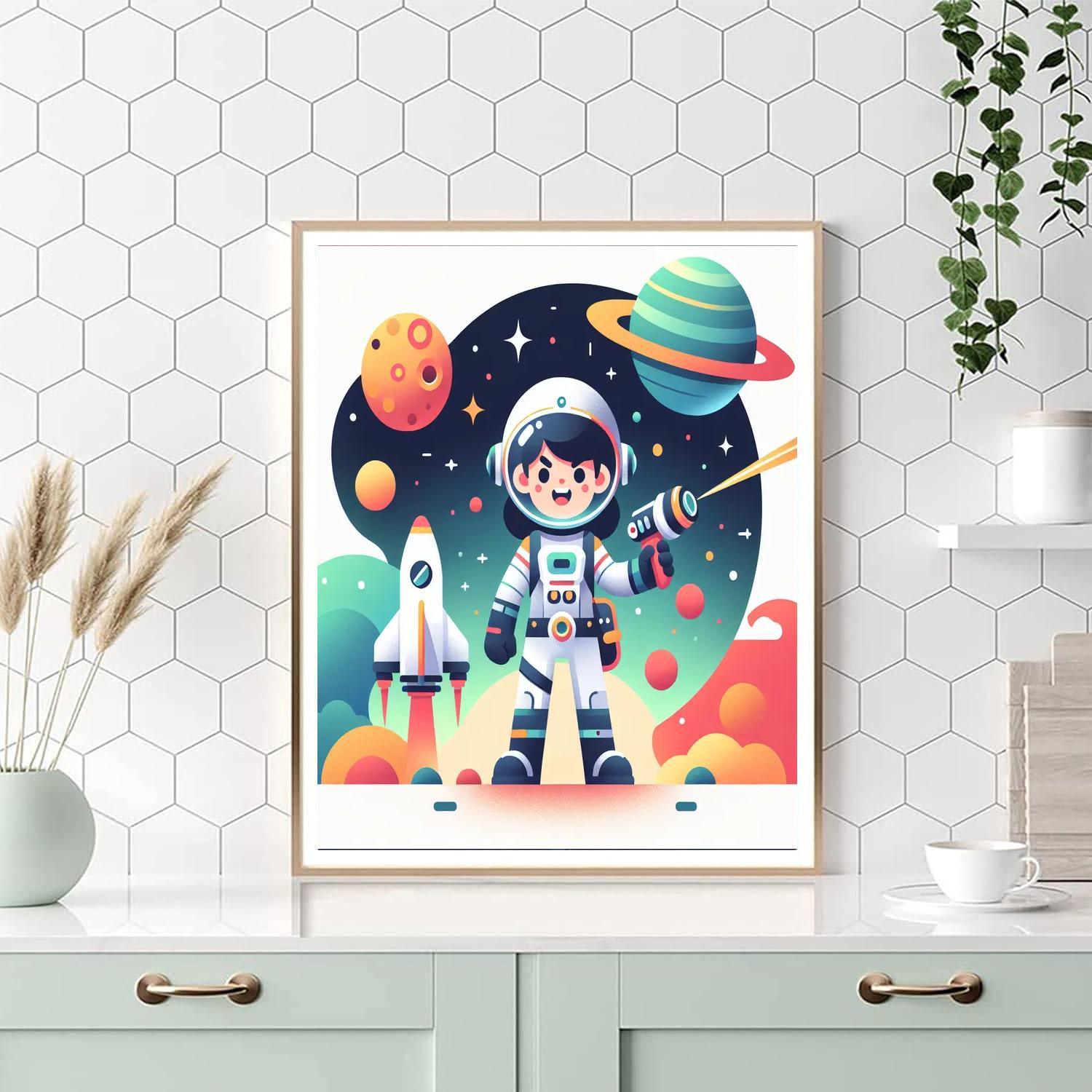 Space Ranger Adventure DIY Paint By Numbers