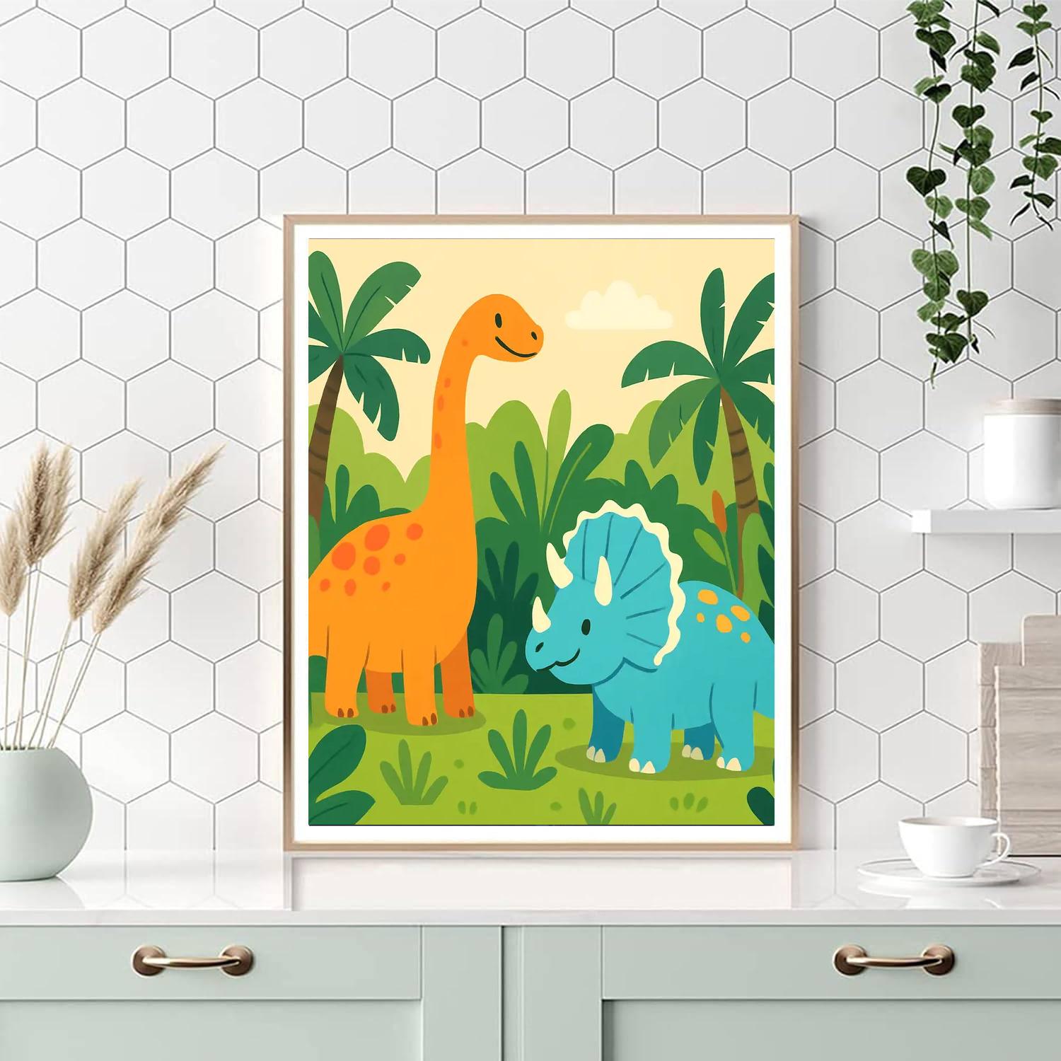 Dino Jungle Journey Painting By Numbers Kit