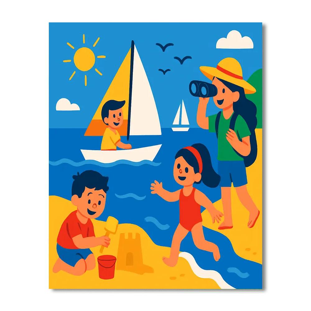 Jolly Seaside Adventures DIY Paint By Numbers