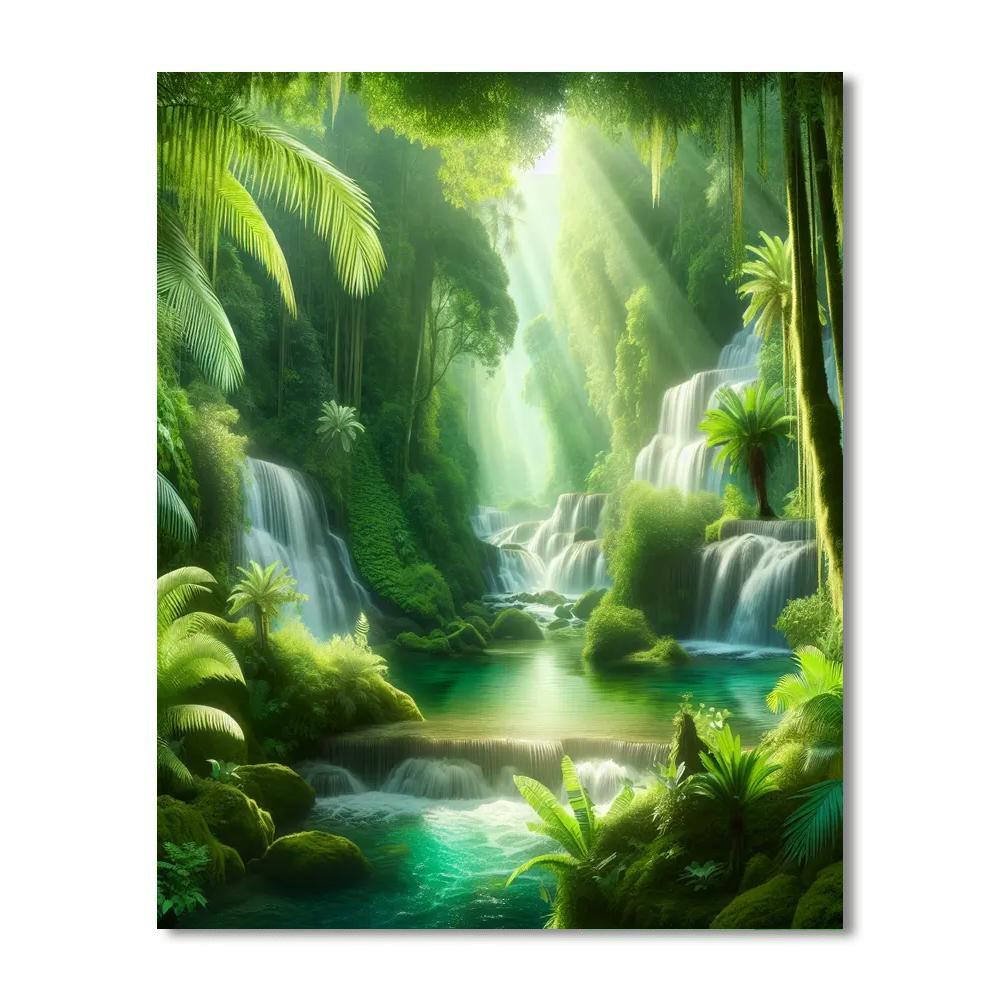 Tropical Rainforest Serenity Paint By Numbers