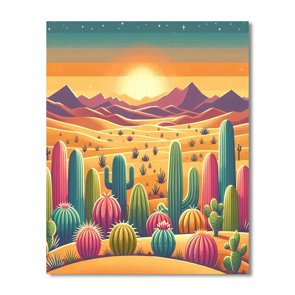 Dreamy Desert Scene Painting Number Kit