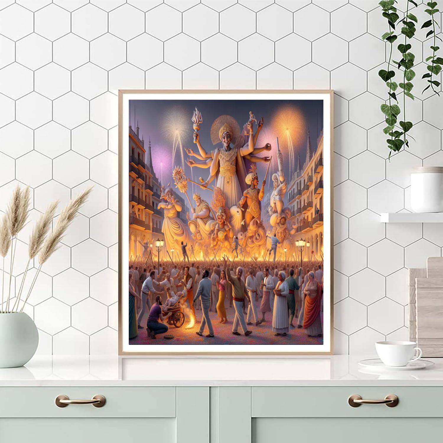 Valencia Las Fallas Paint By Numbers Art
