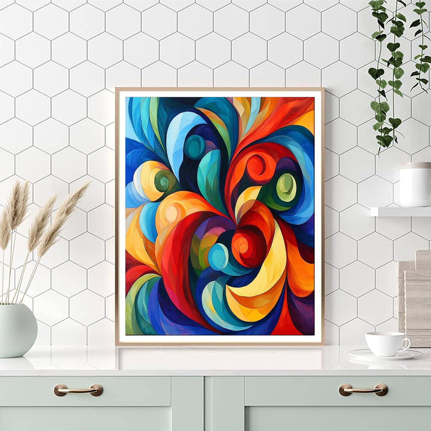 Paul Cézanne Inspired Fluid Emotions  Paint By Color