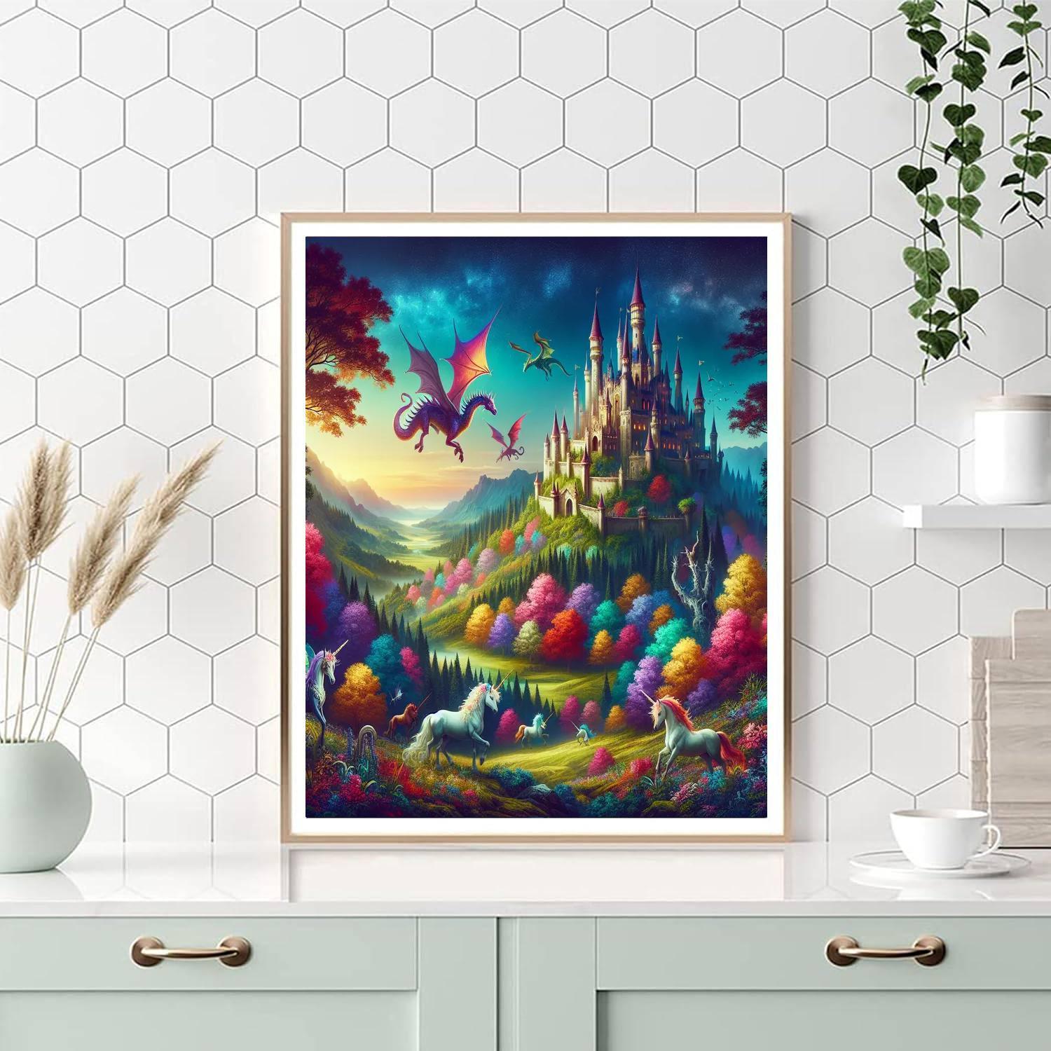 Fantasy Castle Adventure For Kids Numbered Painting Kits