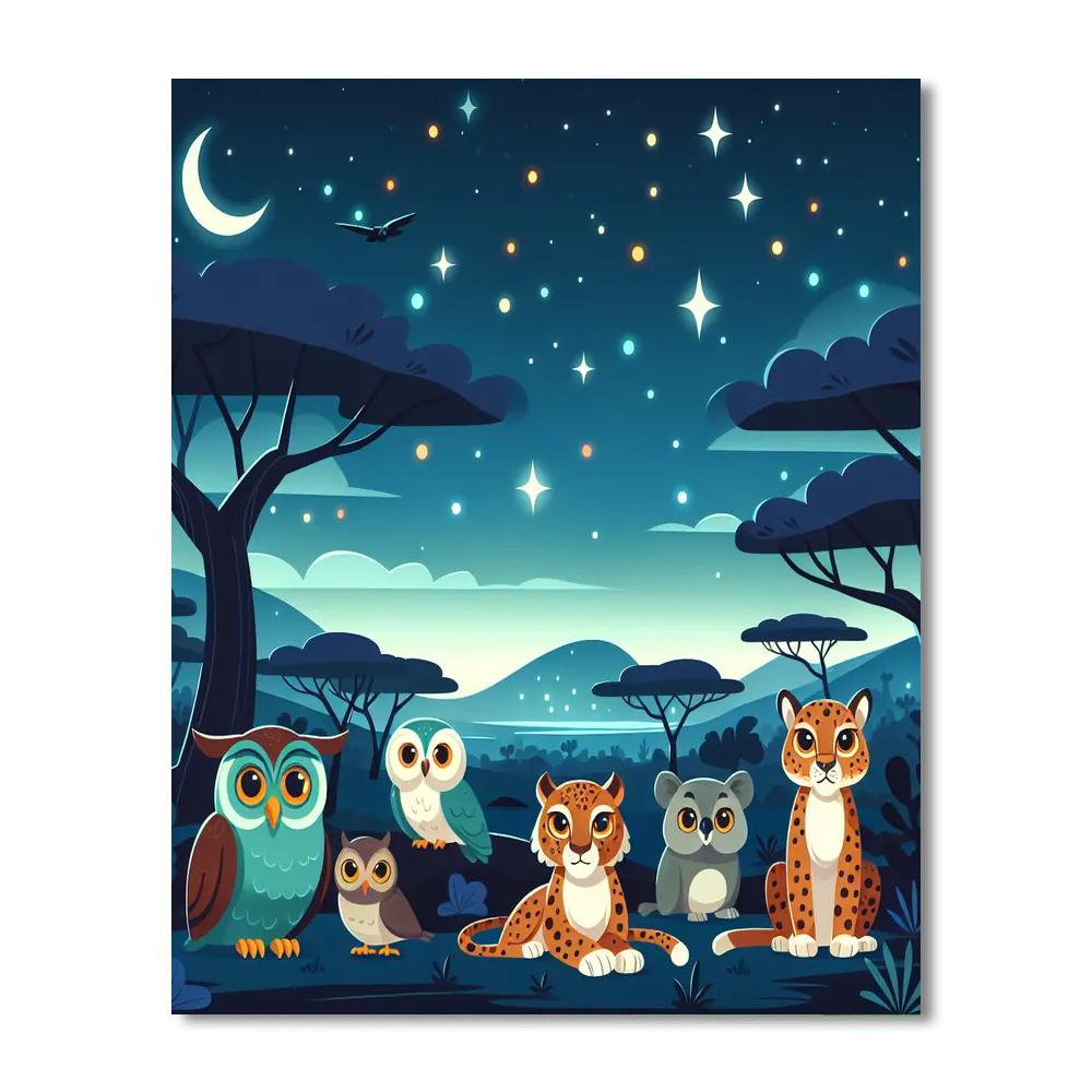 Starlit Safari Adventure DIY Paint By Numbers