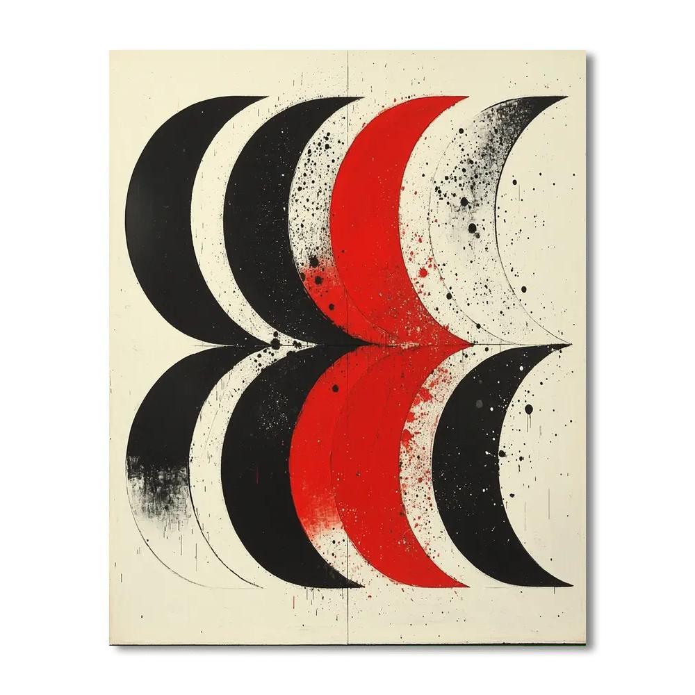 Kazimir Malevich Inspired Crescent Visions  Paint By Numbers