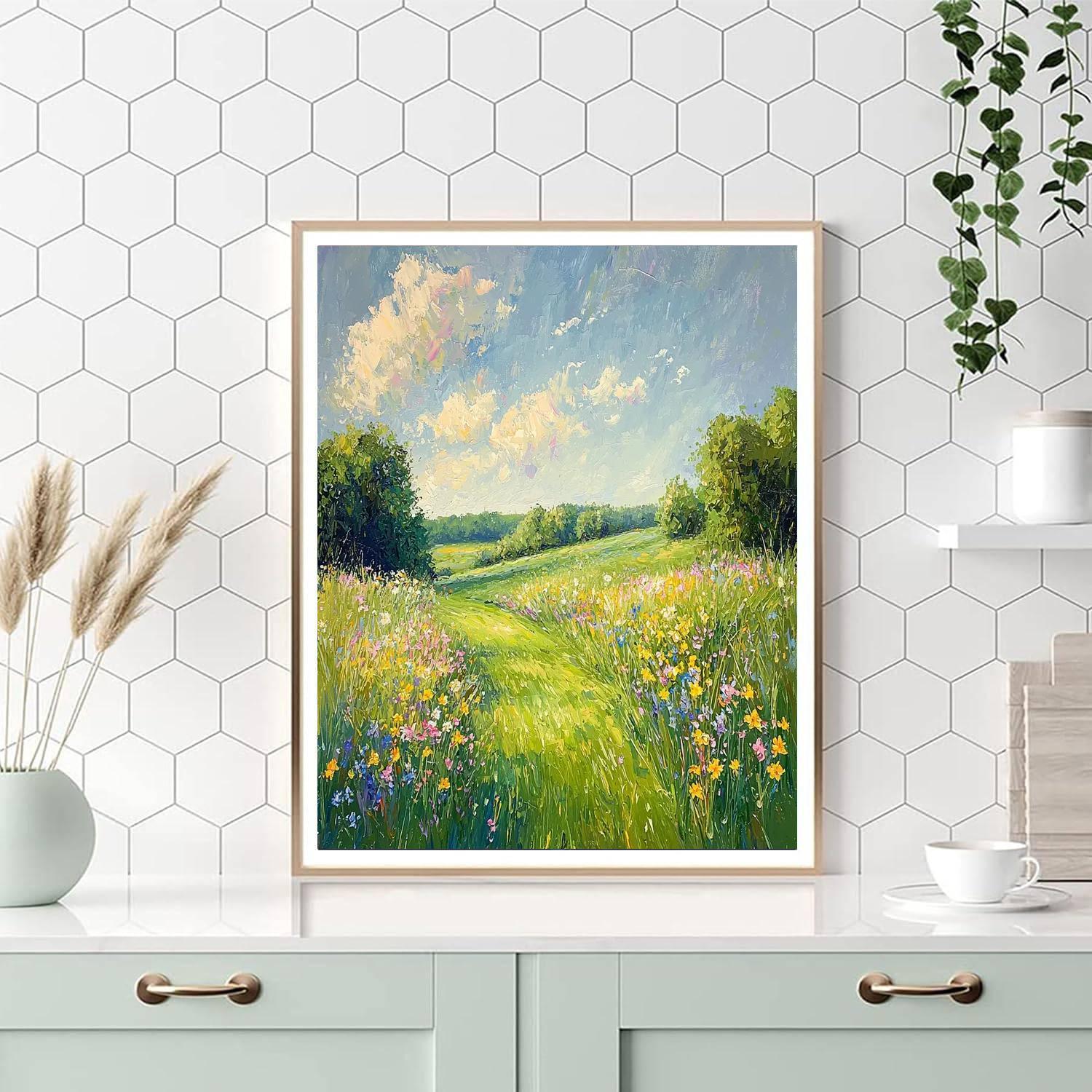 Claude Monet Inspired Breezy Meadows  Painting By Numbers Kit