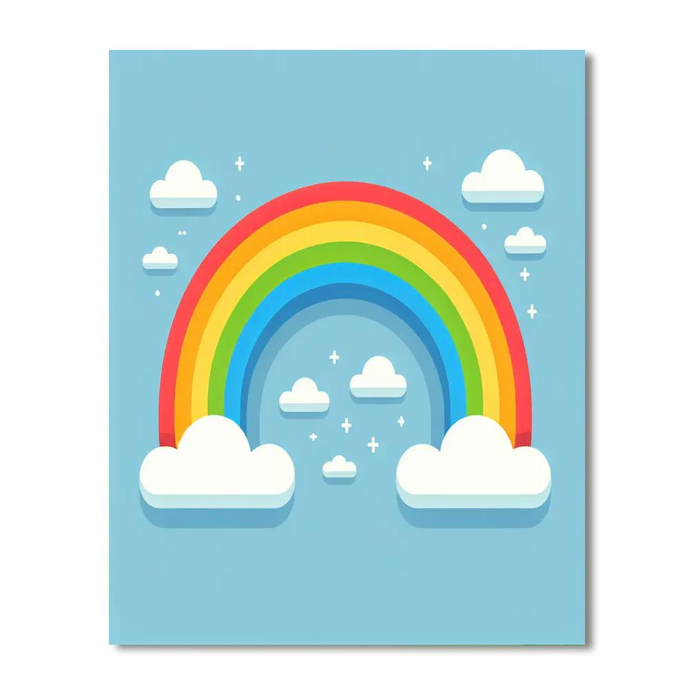 Rainbow Sky Wonders Paint By Color