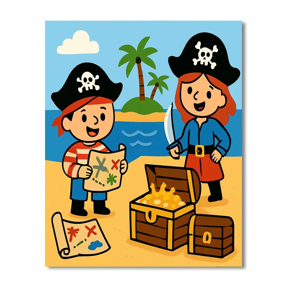 Hidden Treasure Numbered Painting Kits