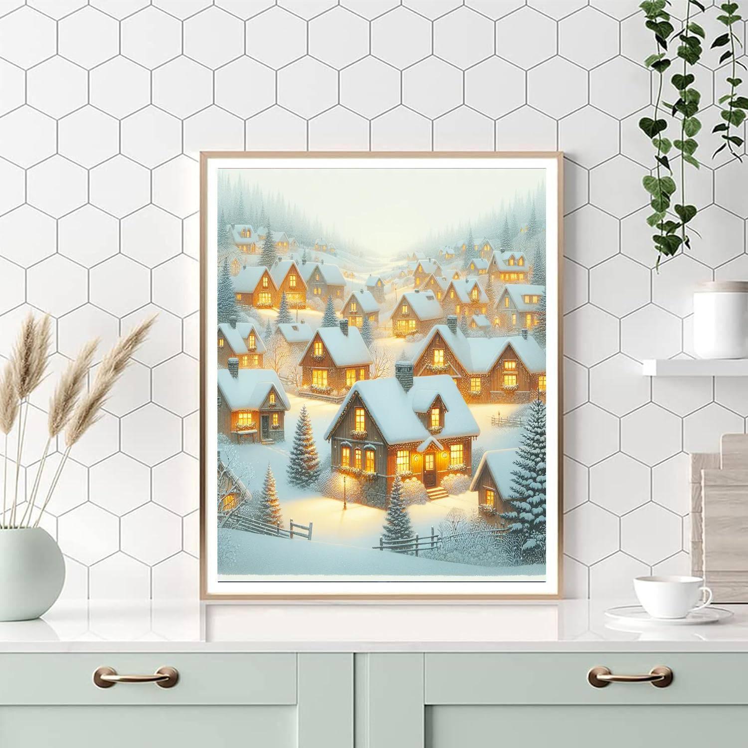 Enchanting Northern Village Numbered Painting Kits