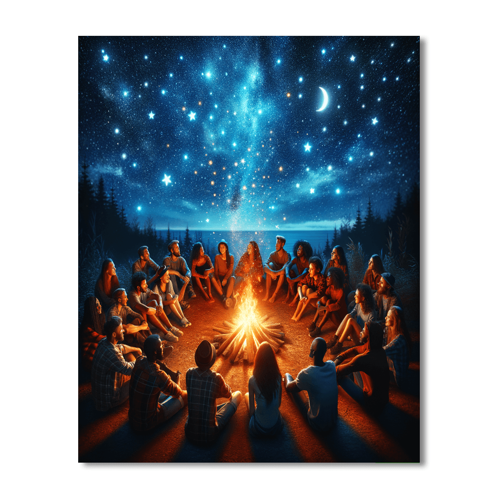 Starry Night Campfire Paint By Numbers Kits