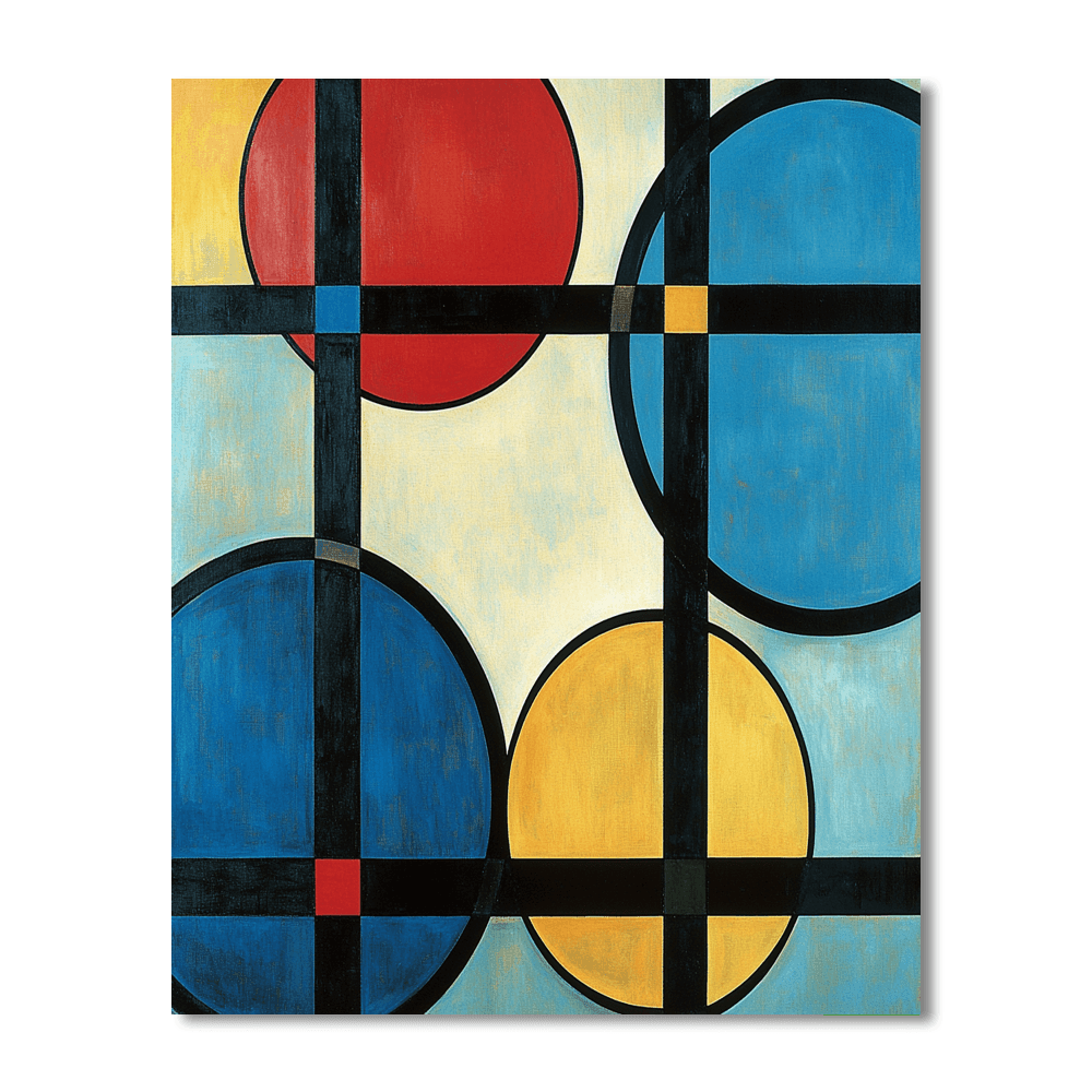 Piet Mondrian Inspired Modern Geometry  Paint By Numbers Art