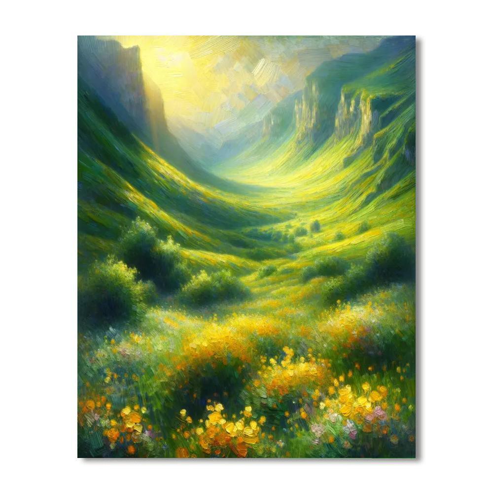 Sunlit Meadow Glimpse Paint By Numbers Art