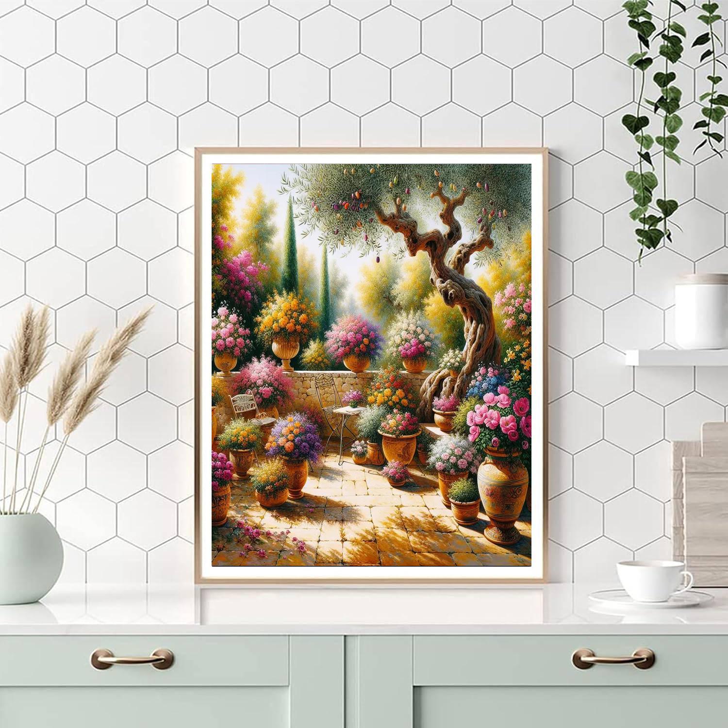 Mediterranean Terrace Tranquility Paint By Numbers Kits