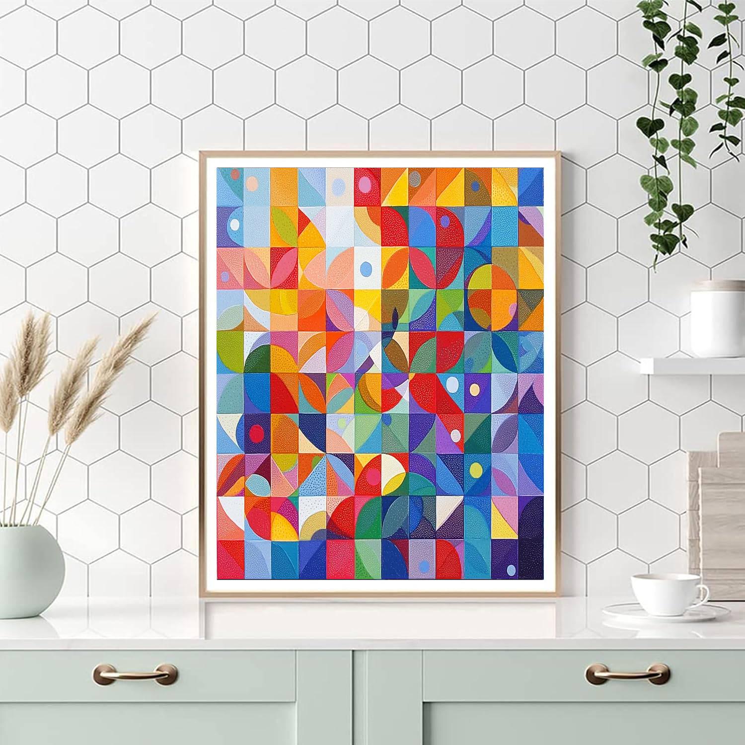 Georges Seurat Inspired Joyful Geometries  Paint By Number