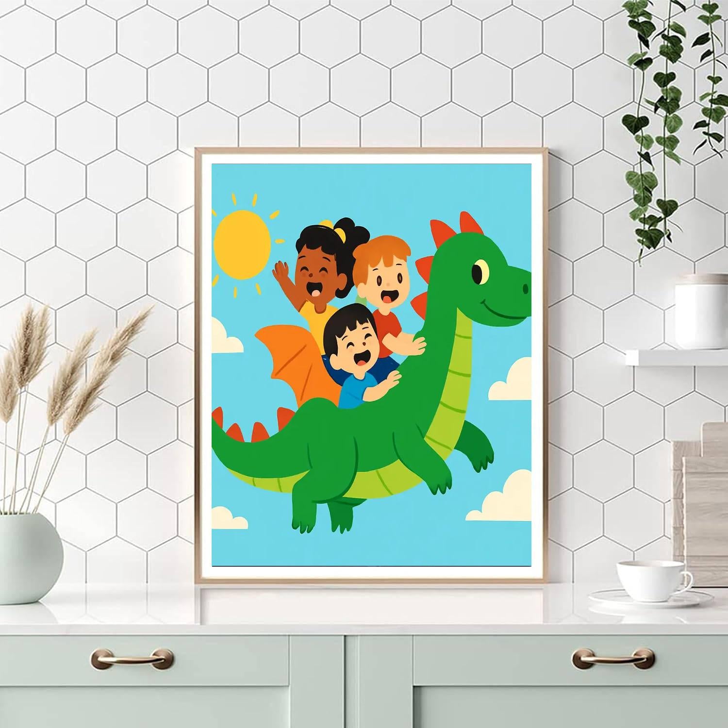 Fantasy Flight Dragon Ride Paint By Number