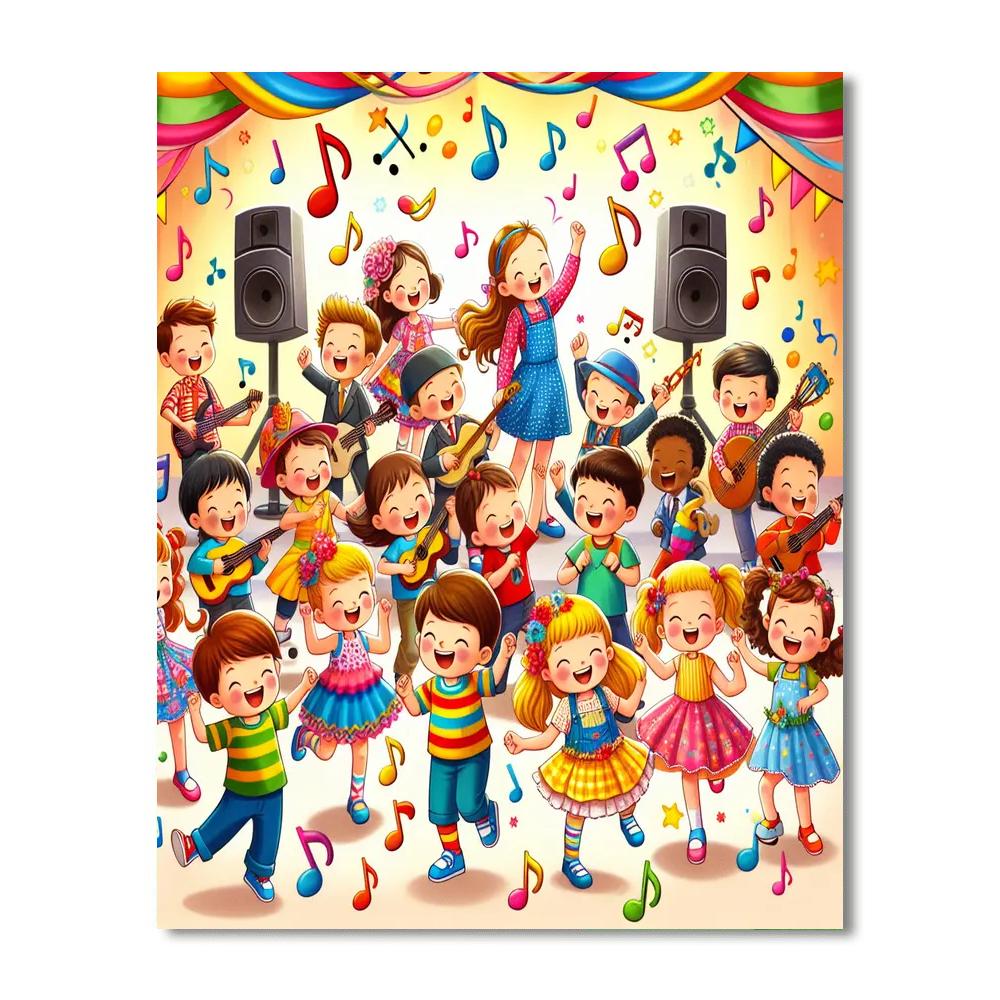Happy Music Festival Paint By Numbers Art