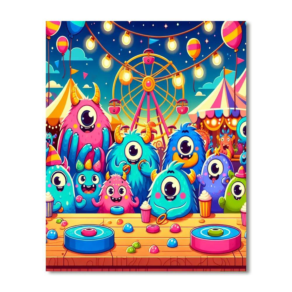 Adventures With Friendly Monsters DIY Paint By Numbers