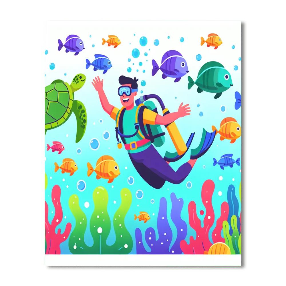 Undersea Adventure Exploration Number Painting