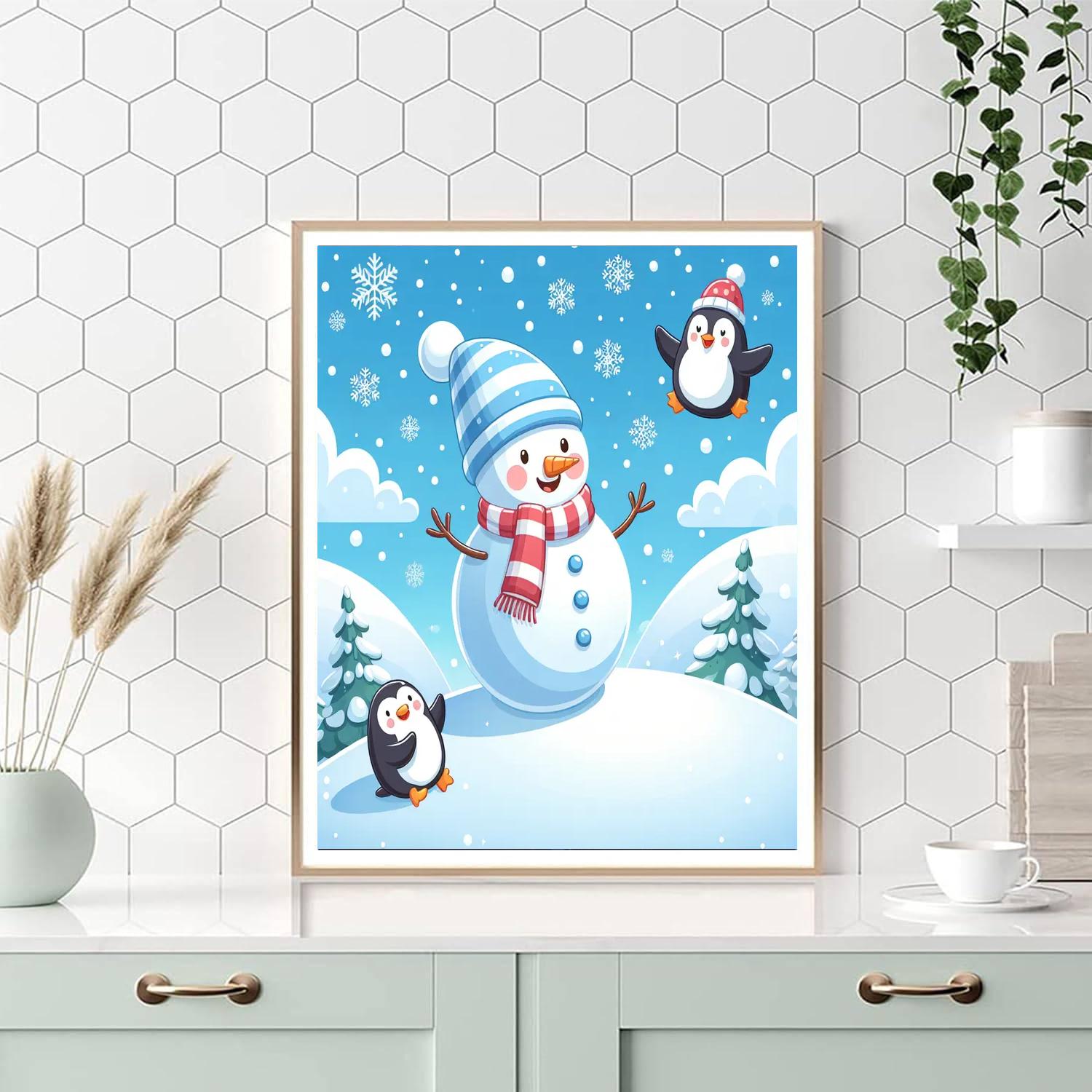 Cozy Winter Scene Paint By Numbers Kits