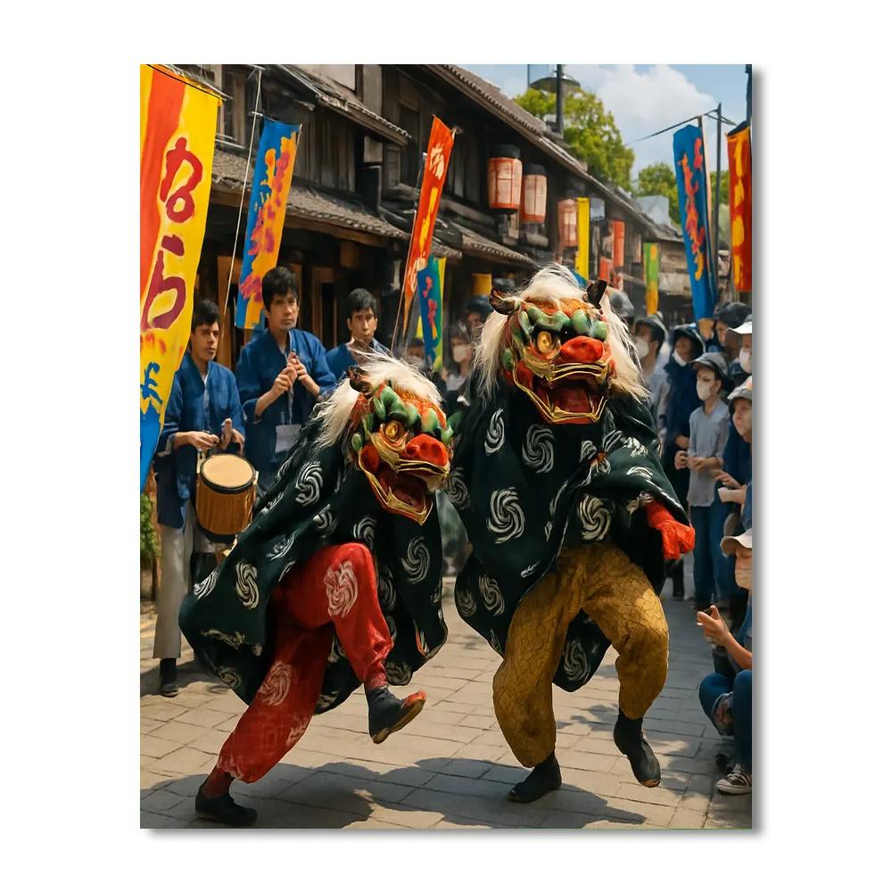 Festival Of The Lion - Nara Paint By Numbers Art