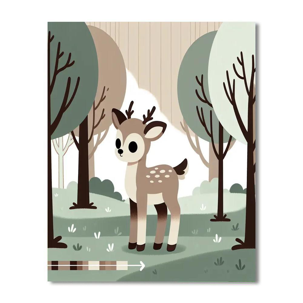 Enchanted Woodland Deer Paint By Color