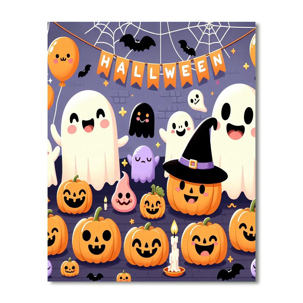Happy Halloween Party Paint By Numbers Art