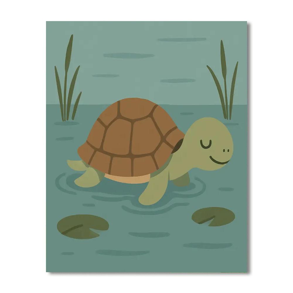 Peaceful Turtle Numbered Painting Kits