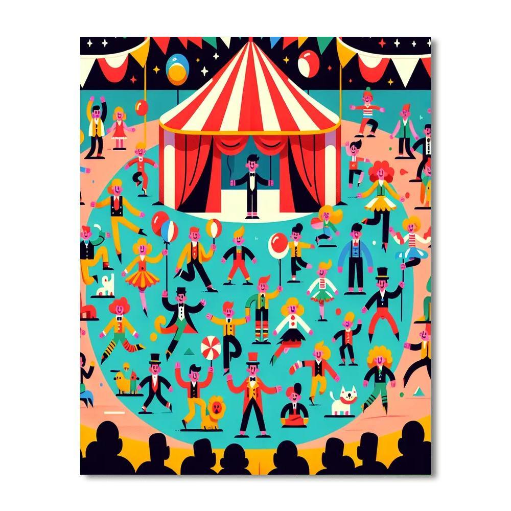 Circus Adventure Extravaganza Numbered Painting Kits