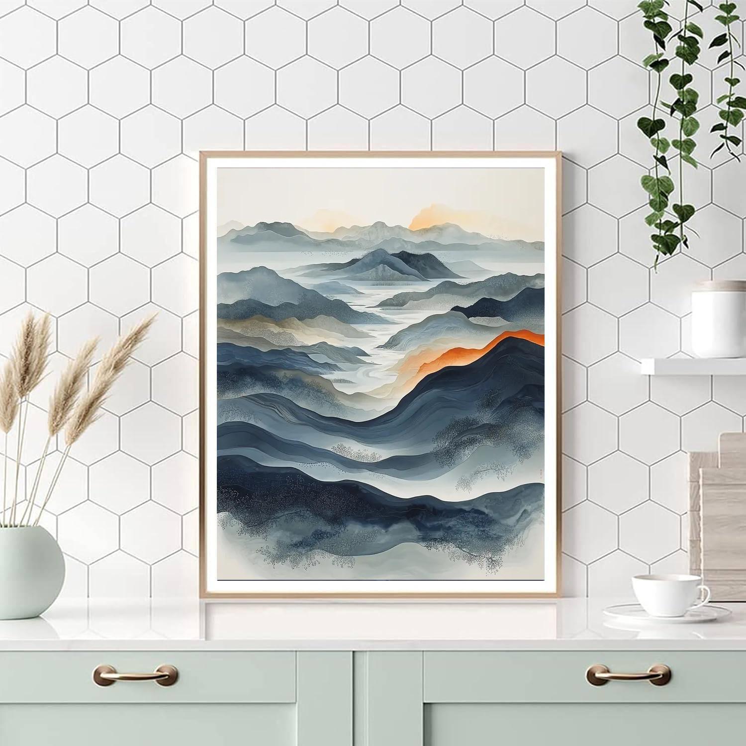 Zhao Mengfu Inspired Ebb And Flow Of Time  DIY Paint By Numbers