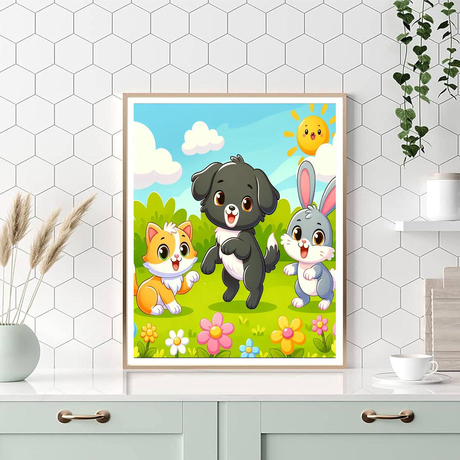Playful Pets Adventure Paint By Color