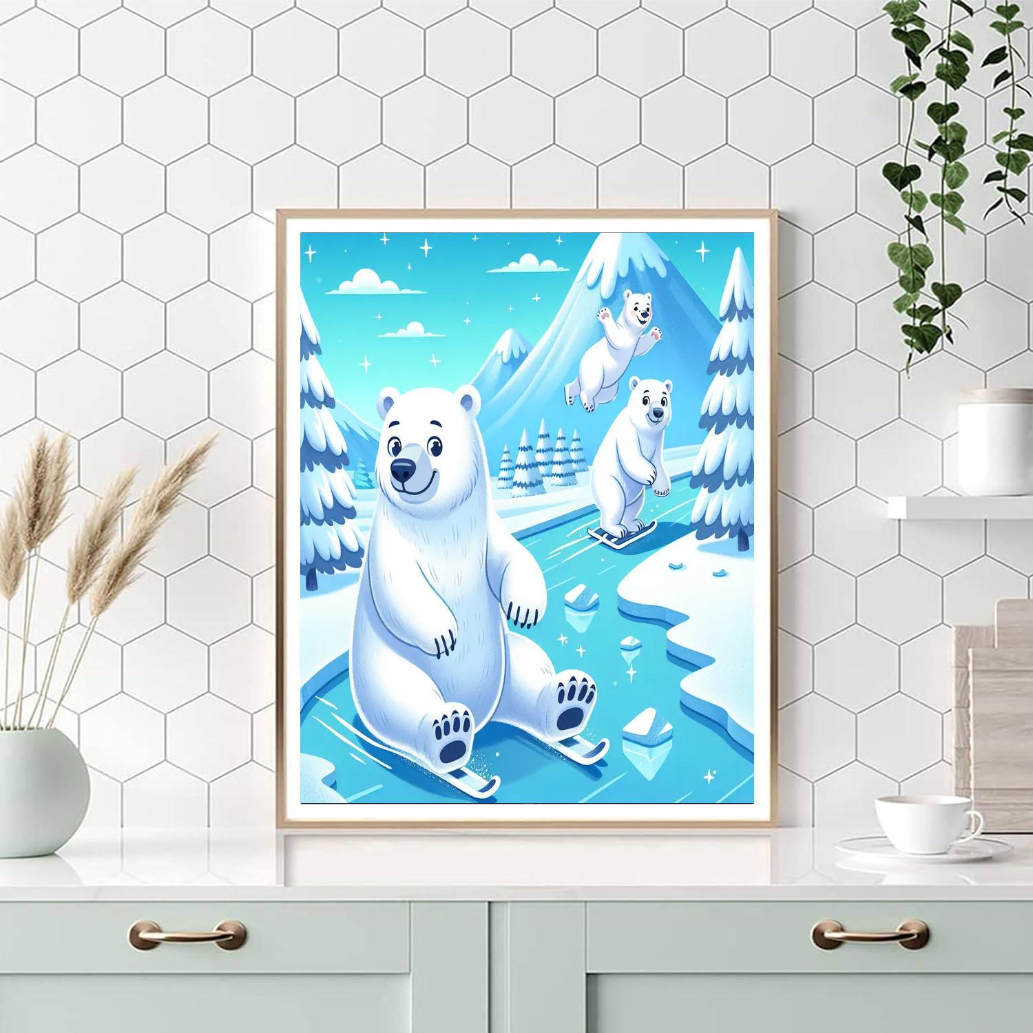 Polar Bears' Arctic Fun Numbered Painting Kits