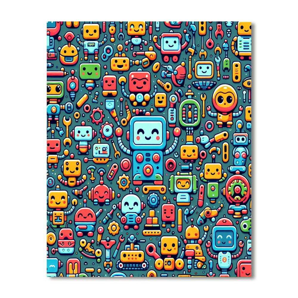 Friendly Robot Playland Paint By Numbers Kits