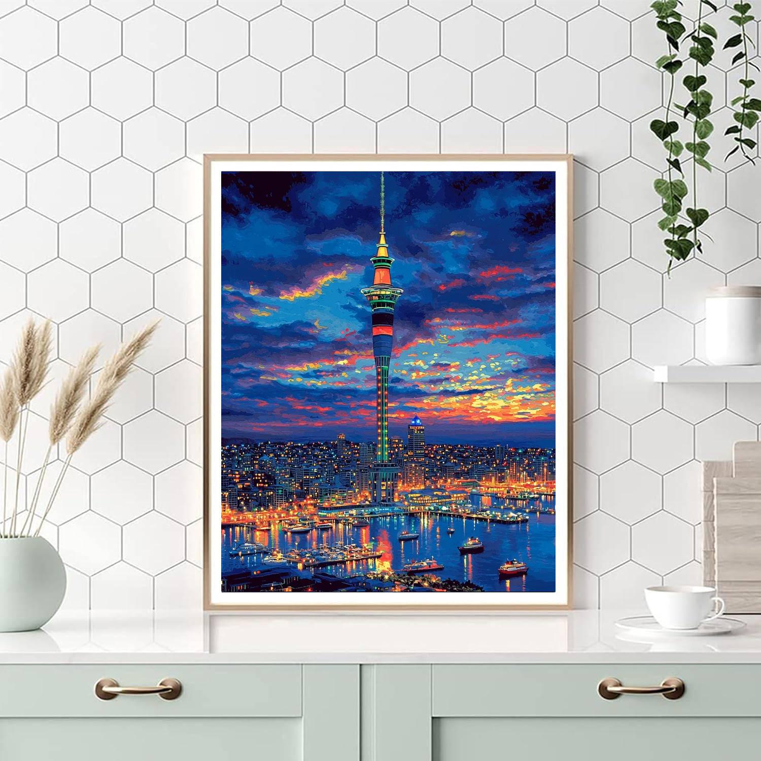 Auckland Sky Tower Numbered Painting Kits